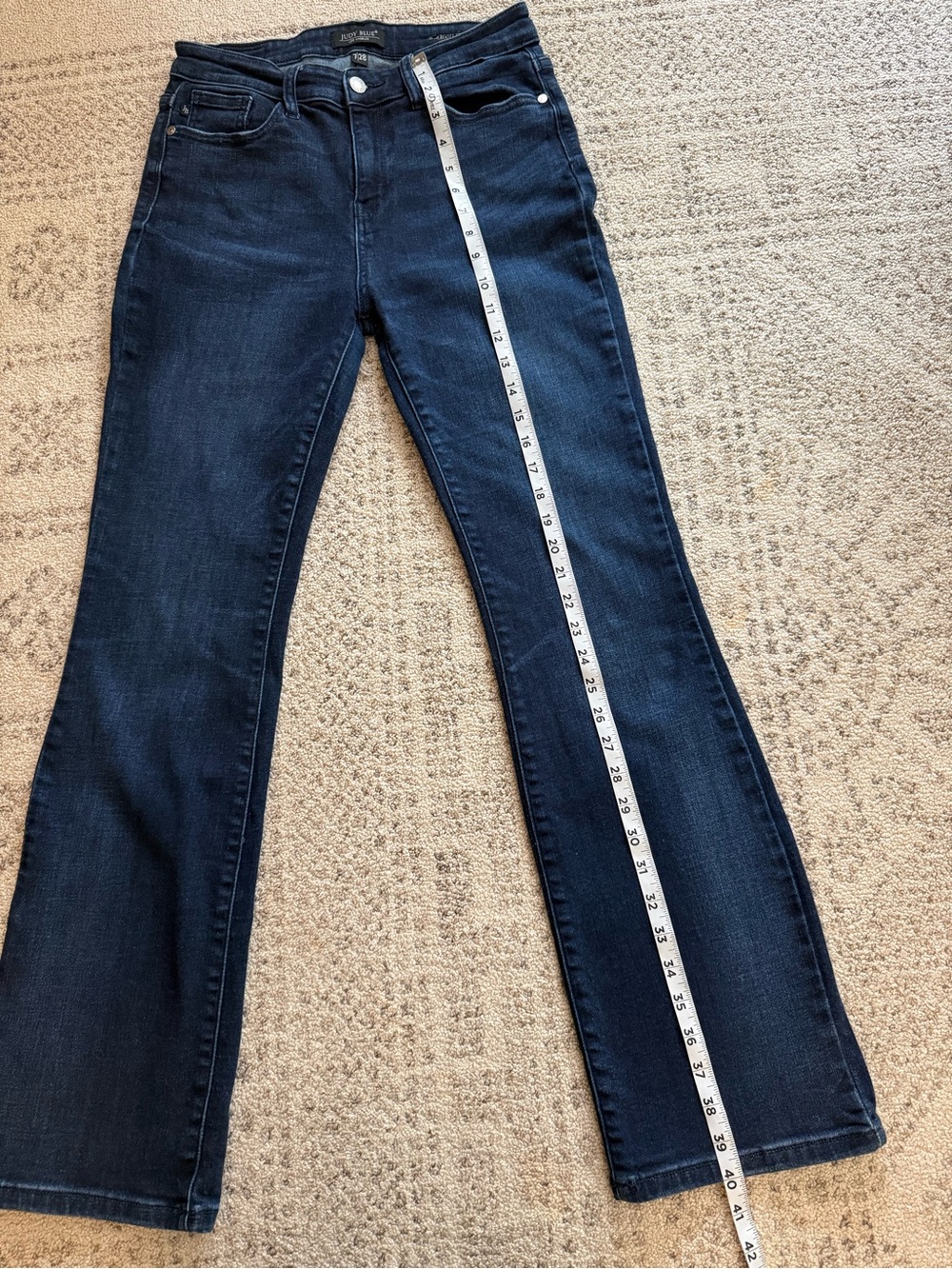 Judy Blue Slim Bootcut Dark Wash Jeans Sz 7/28 - Picture 4 of 9